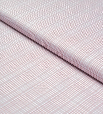 Rosé Whisper Checks By Reid & Taylor (Unstitched Shirting Fabric)
