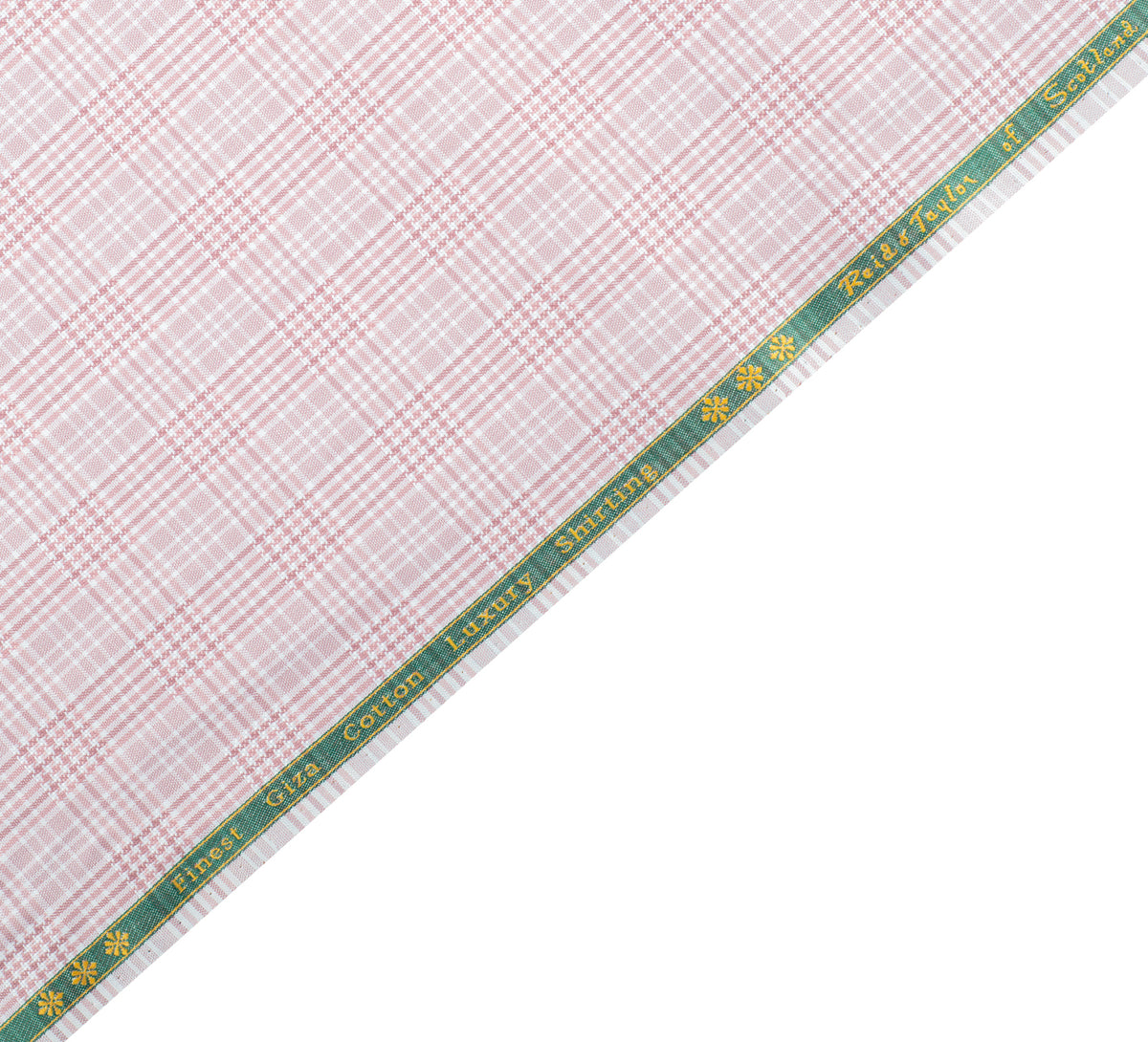 Rosé Whisper Checks By Reid & Taylor (Unstitched Shirting Fabric)