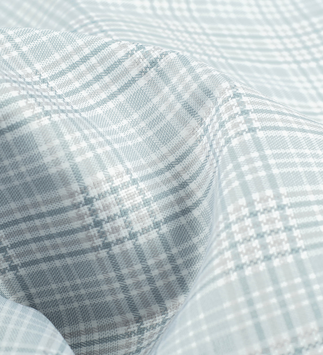 Arctic Mist Checks By Reid & Taylor (Unstitched Shirting Fabric)