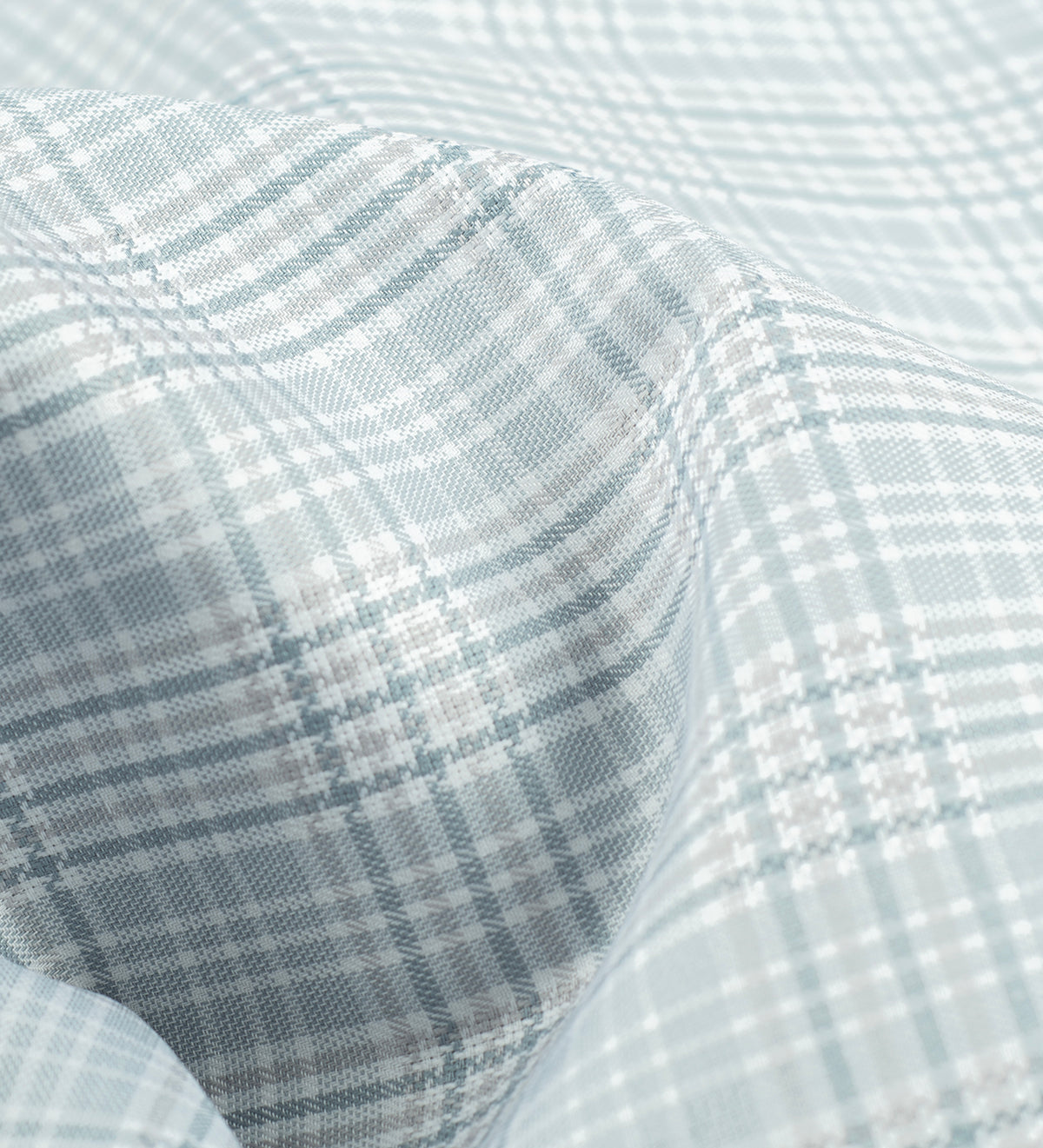 Arctic Mist Checks By Reid & Taylor (Unstitched Shirting Fabric)