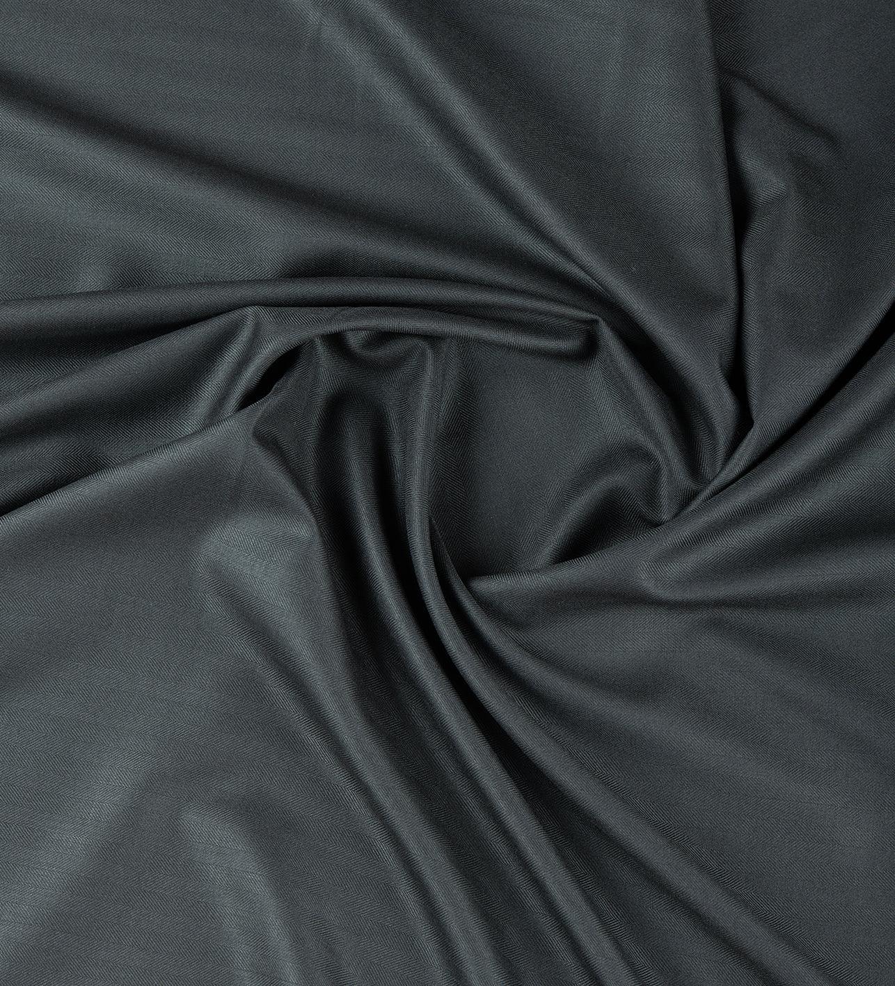 Charcoal Herringbone By Rare Wool (Unstitched Suiting Fabric)