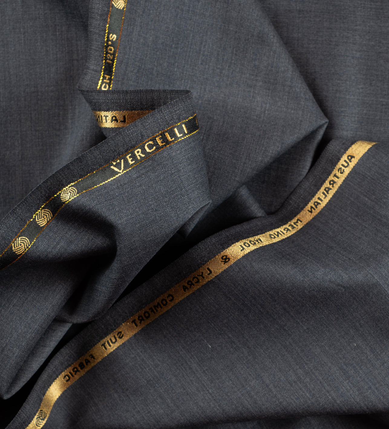 Charcoal Grey by Vercelli Italy (Unstitched Suiting Fabric)