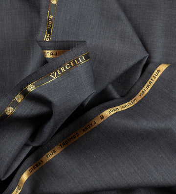 Charcoal Grey by Vercelli Italy (Unstitched Suiting Fabric)