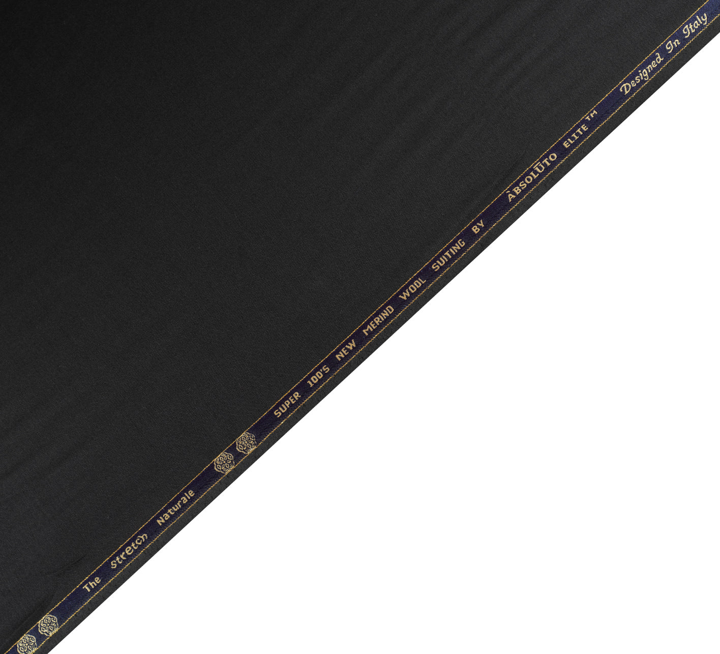 Black by Absoluto (Unstitched Suiting Fabric)