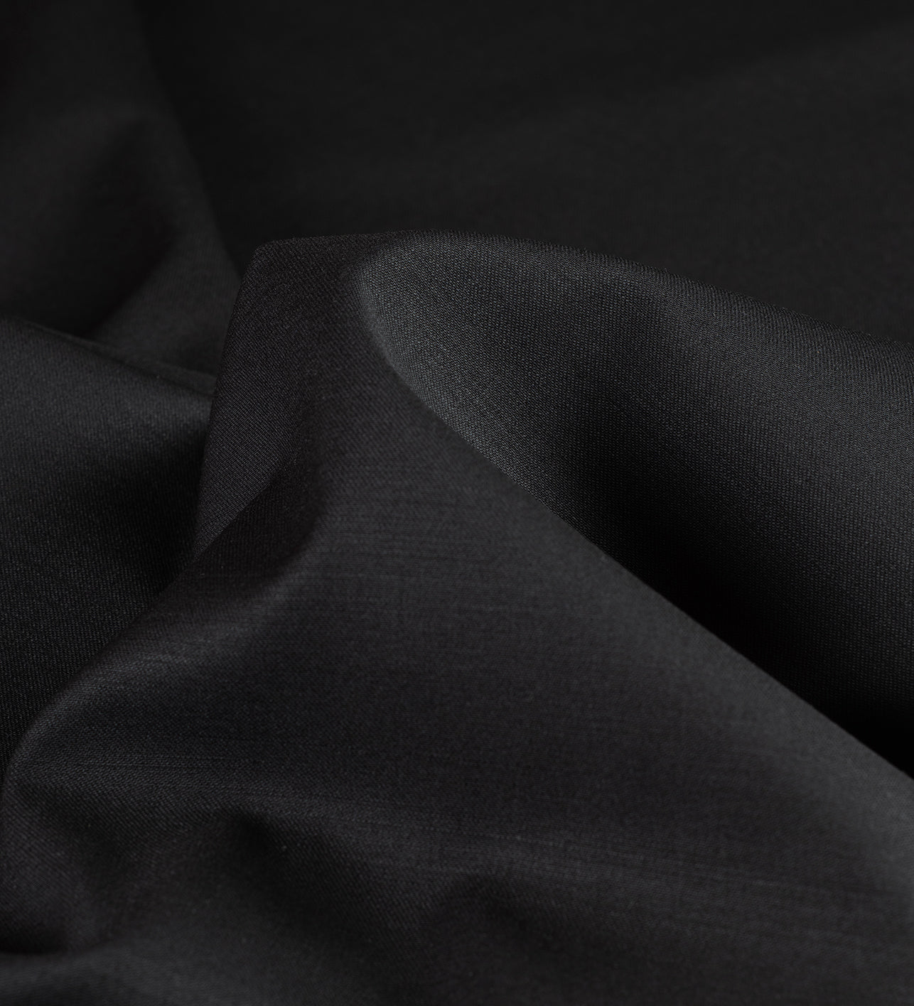 Jet Black by Vercelli Italy (Unstitched Suiting Fabric)