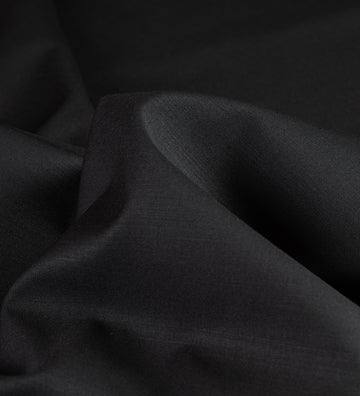 Jet Black by Vercelli Italy (Unstitched Suiting Fabric)