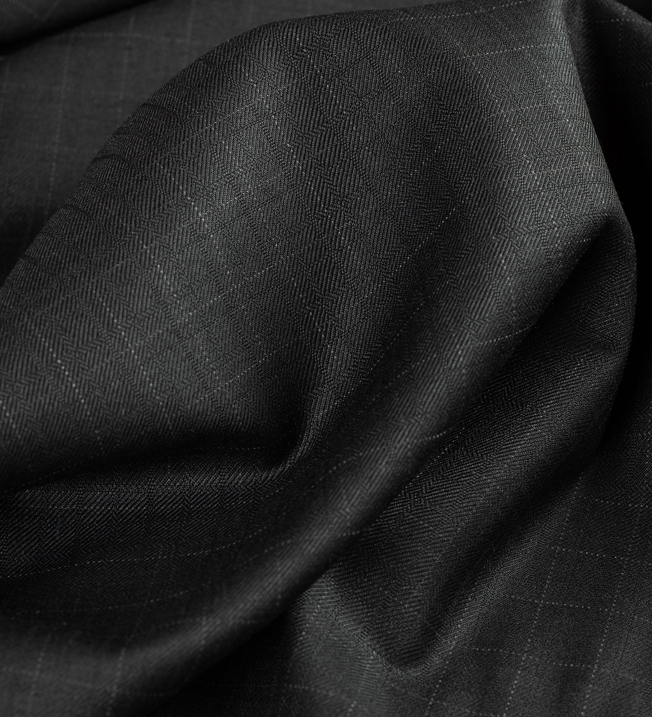 Black Grid by Raymond (Unstitched Suiting Fabric)