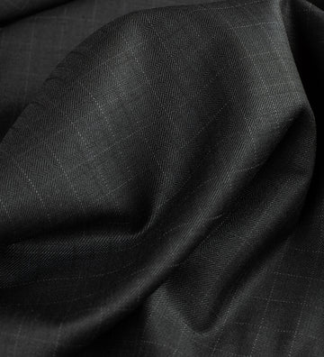 Black Grid by Raymond (Unstitched Suiting Fabric)