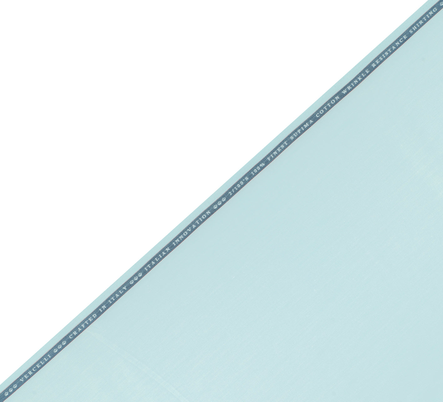 Glacier Blue by Vercelli Italy (Unstitched Shirting Fabric)