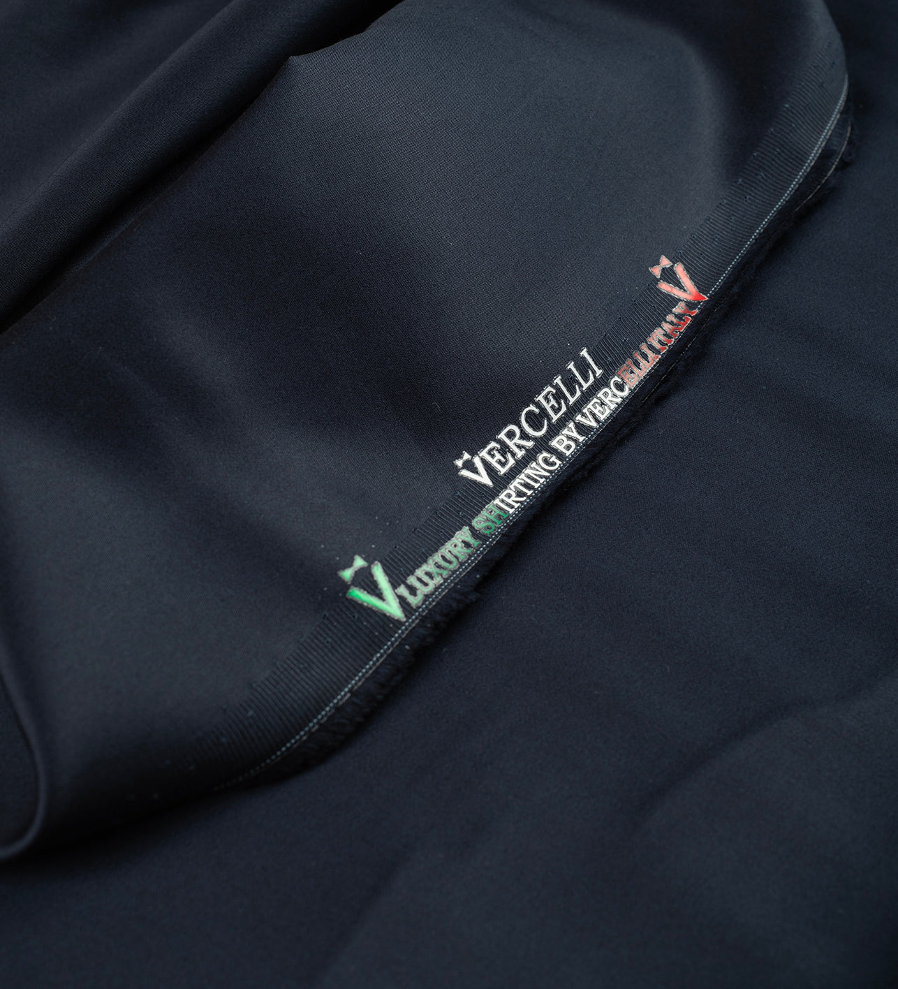 Midnight Noir by Vercelli Italy (Unstitched Shirting Fabric)