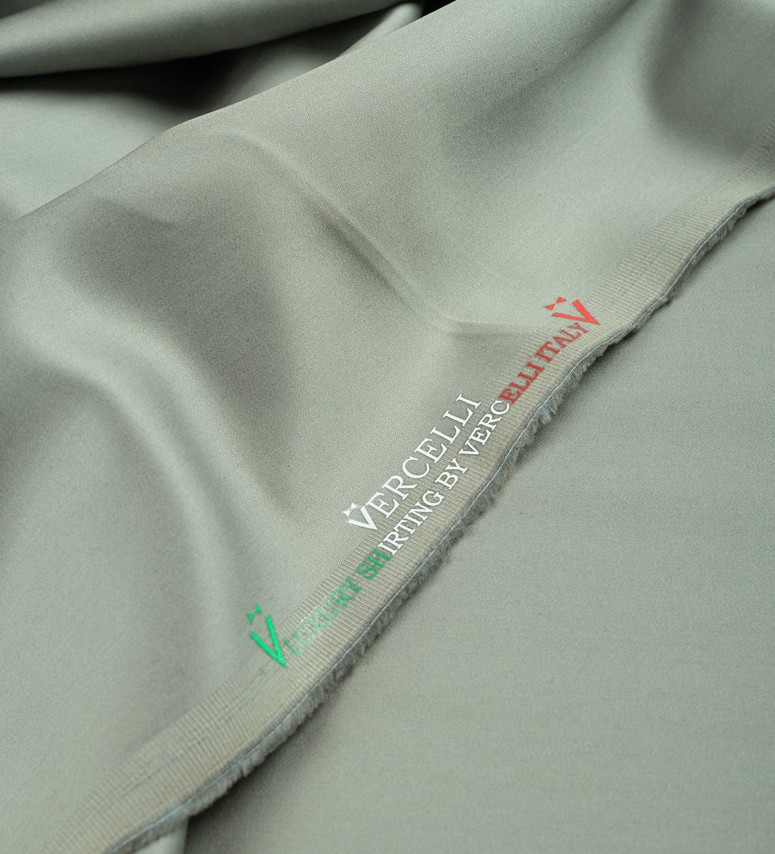 Granite Green by Vercelli Italy (Unstitched Shirting Fabric)