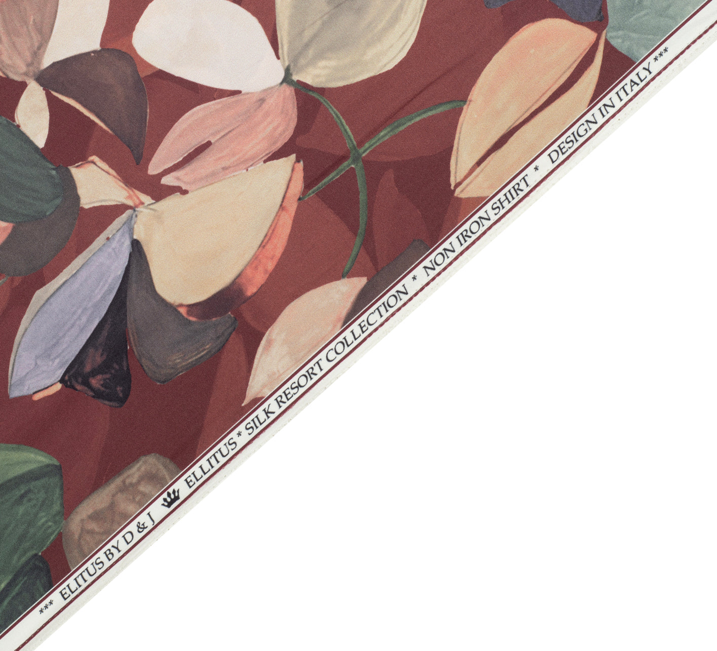 Burgundy Botanica by D&J ELITUS (Unstitched Shirting Fabric)