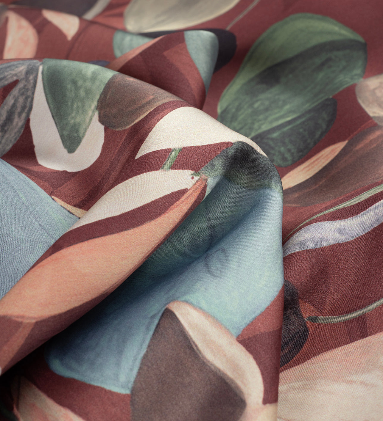 Burgundy Botanica by D&J ELITUS (Unstitched Shirting Fabric)