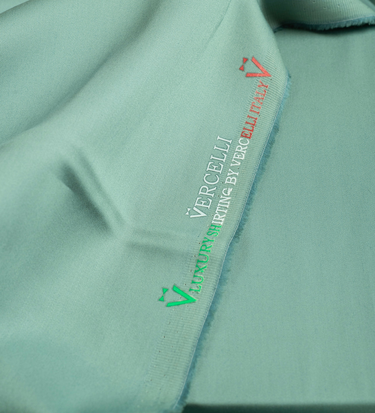 Mint Green by Vercelli Italy (Unstitched Shirting Fabric)