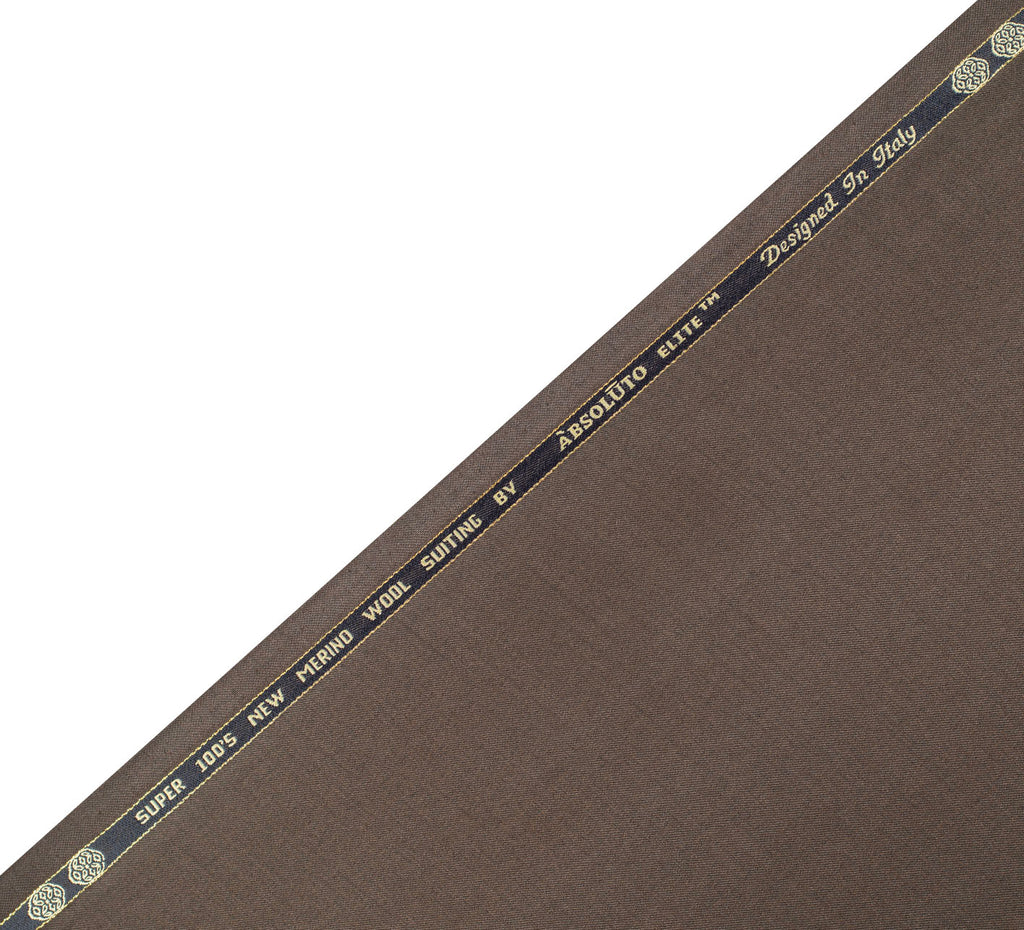 Tobacoo Brown by Absoluto (Unstitched Suiting Fabric)