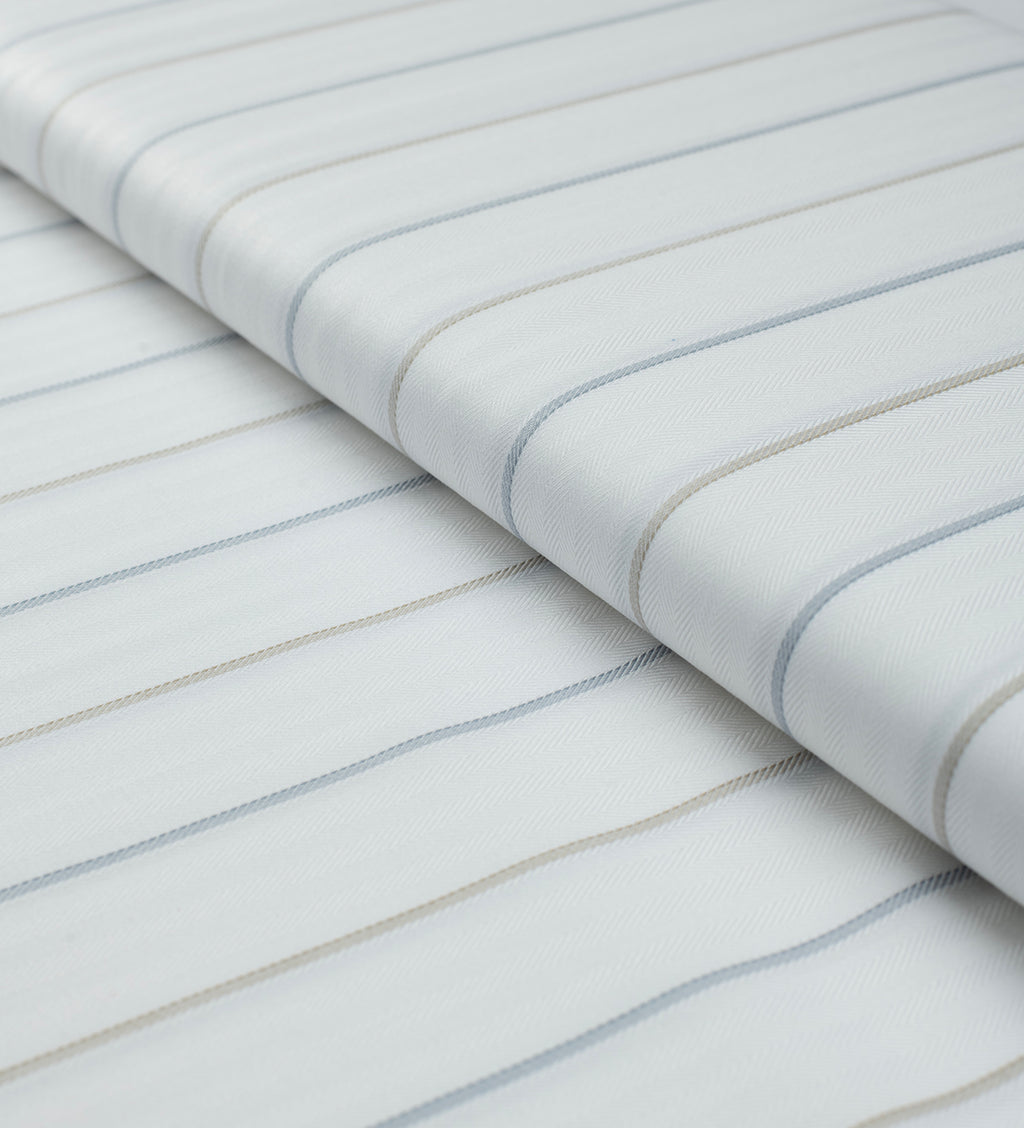 Arctic Stripe Herringbone by Reid & Taylor (Unstitched Shirting Fabric)