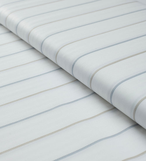 Arctic Stripe Herringbone by Reid & Taylor (Unstitched Shirting Fabric)