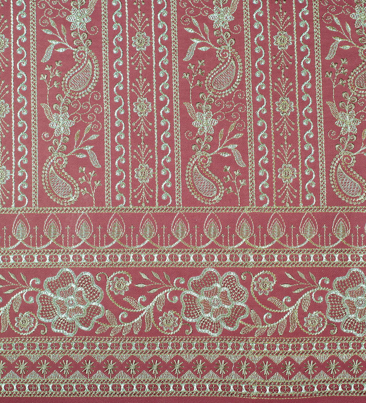 Royal Rose Brocade (Unstitched Ethnic Fabric)