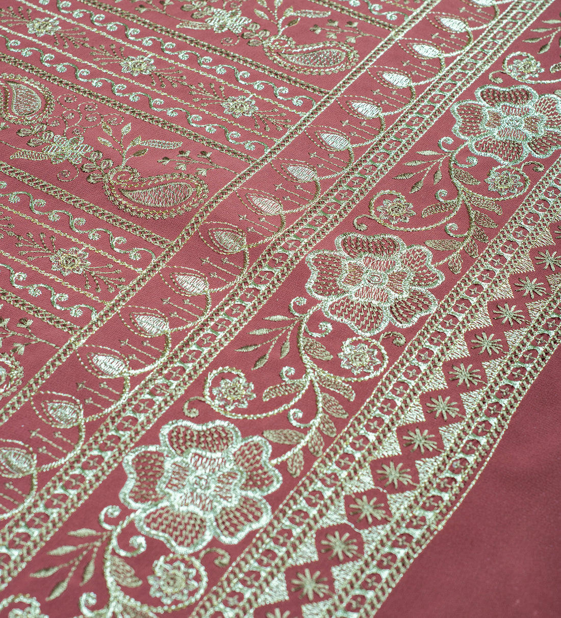 Royal Rose Brocade (Unstitched Ethnic Fabric)