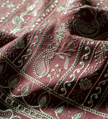 Royal Rose Brocade (Unstitched Ethnic Fabric)