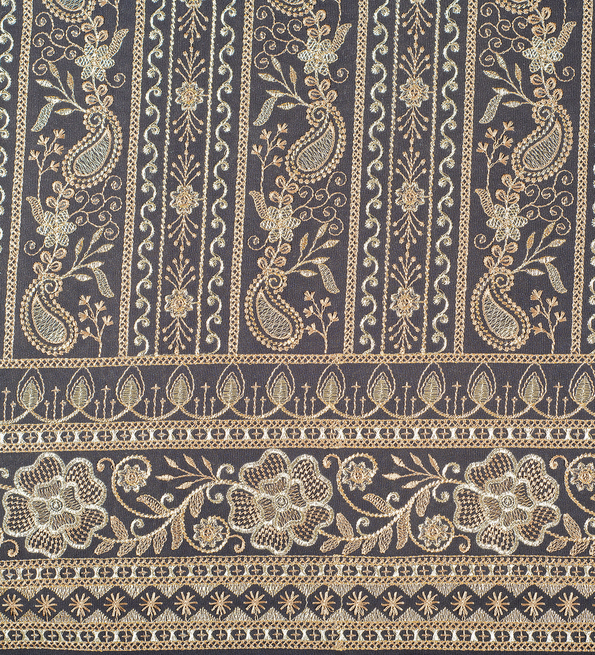 Royal Taupe Elegance (Unstitched Ethnic Fabric)