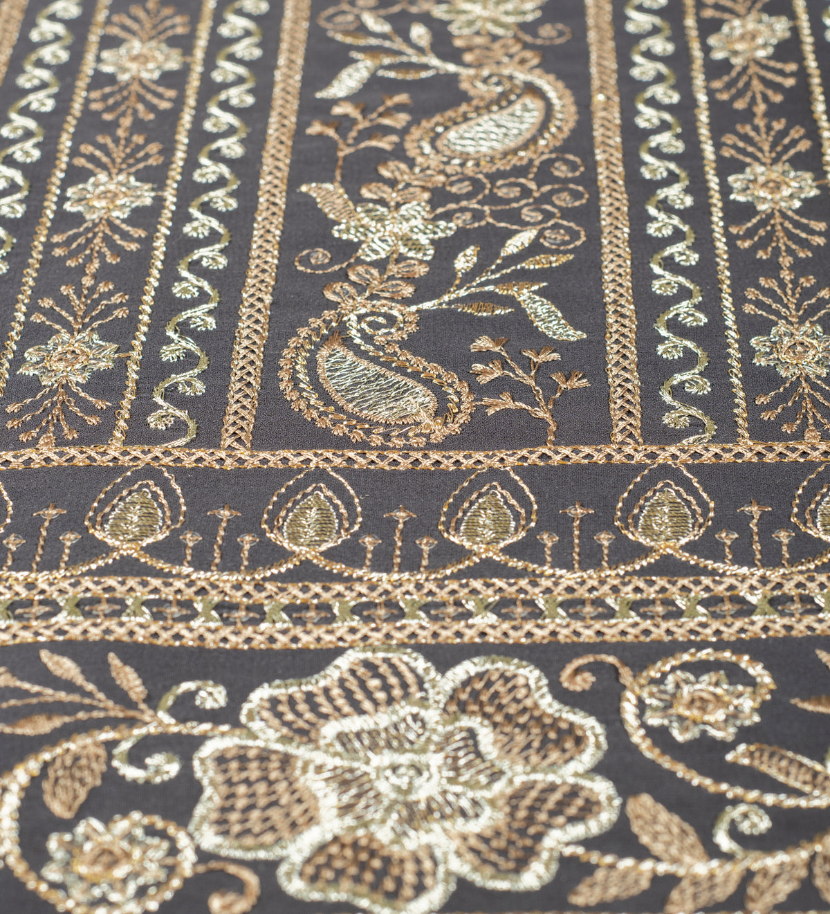 Royal Taupe Elegance (Unstitched Ethnic Fabric)