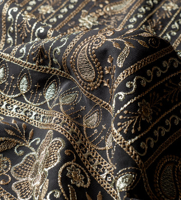 Royal Taupe Elegance (Unstitched Ethnic Fabric)