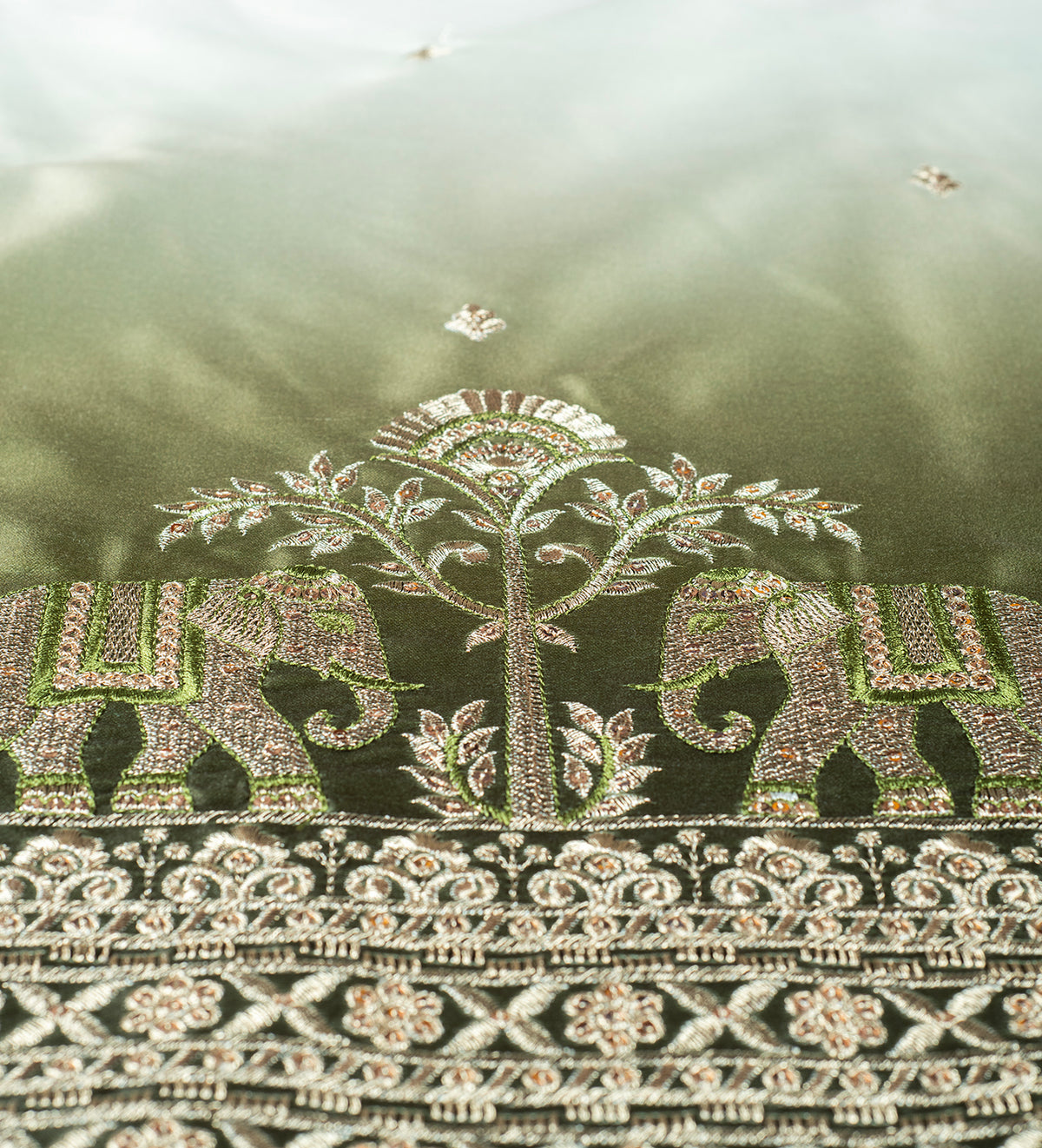 Sage Royale Heritage (Unstitched Ethnic Fabric)