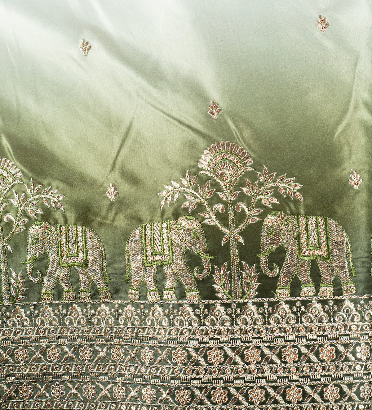 Sage Royale Heritage (Unstitched Ethnic Fabric)