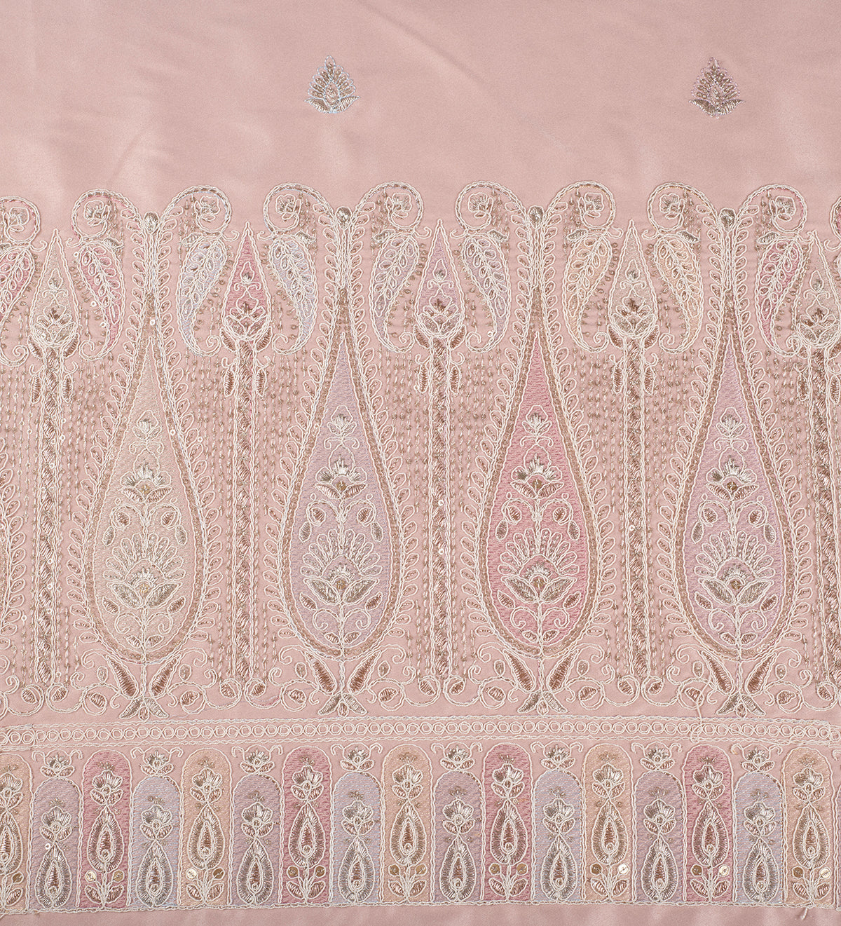 Blush Royale Paisley (Unstitched Ethnic Fabric)
