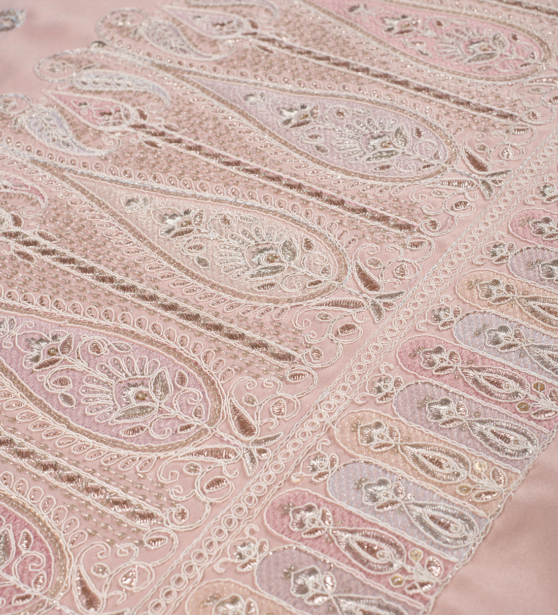 Blush Royale Paisley (Unstitched Ethnic Fabric)