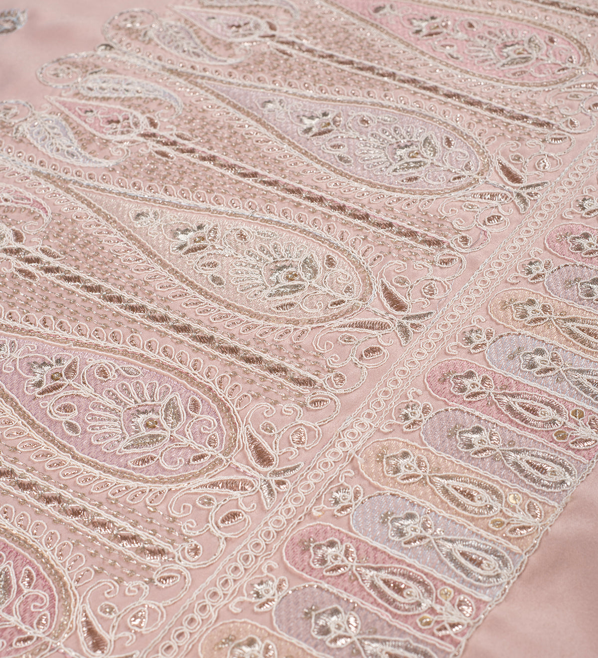 Blush Royale Paisley (Unstitched Ethnic Fabric)