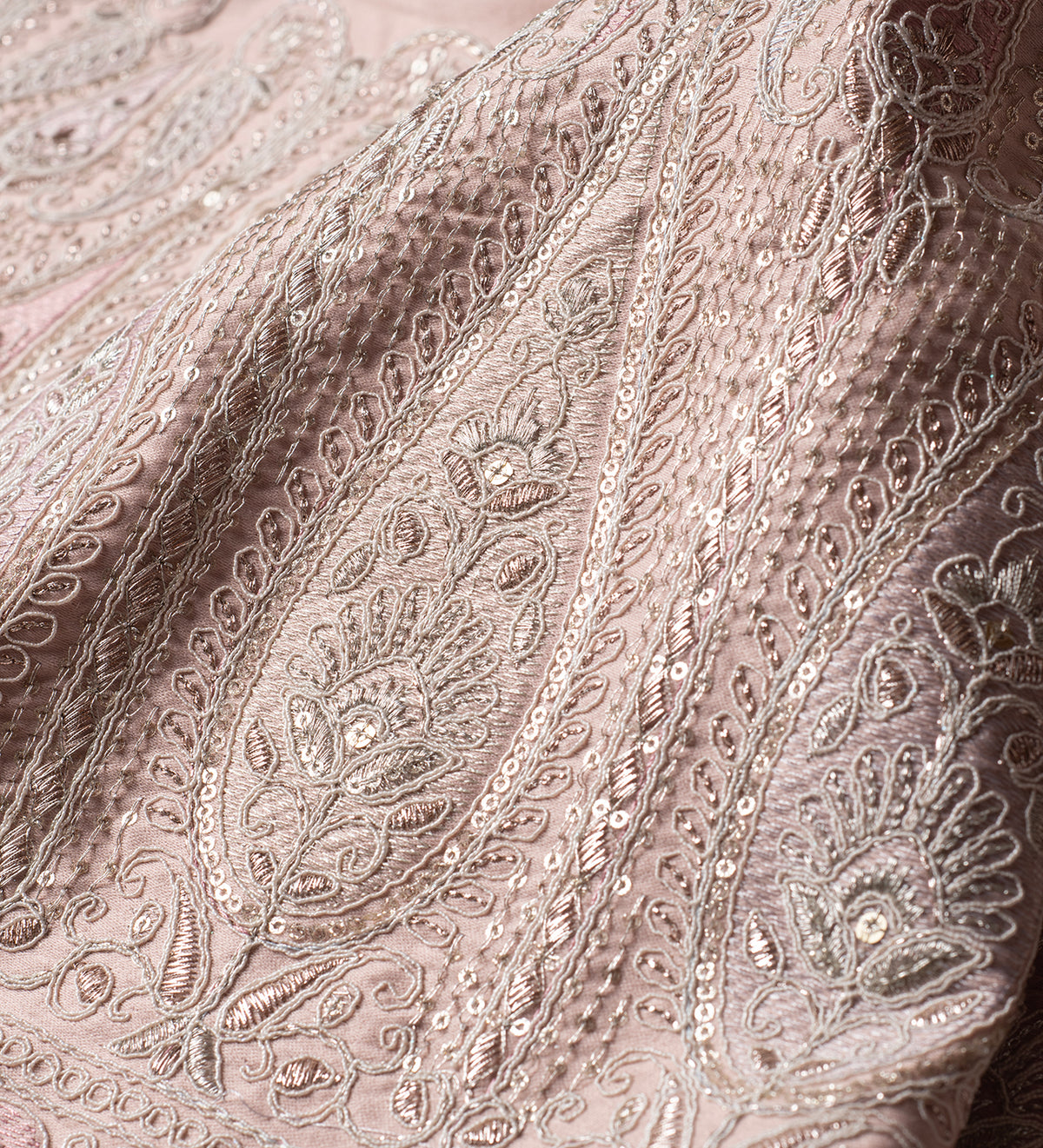 Blush Royale Paisley (Unstitched Ethnic Fabric)