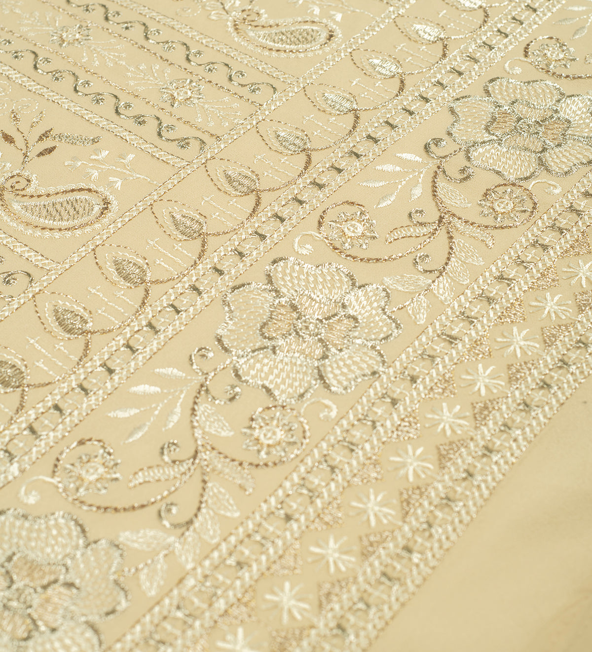 Champagne Royale (Unstitched Ethnic Fabric)