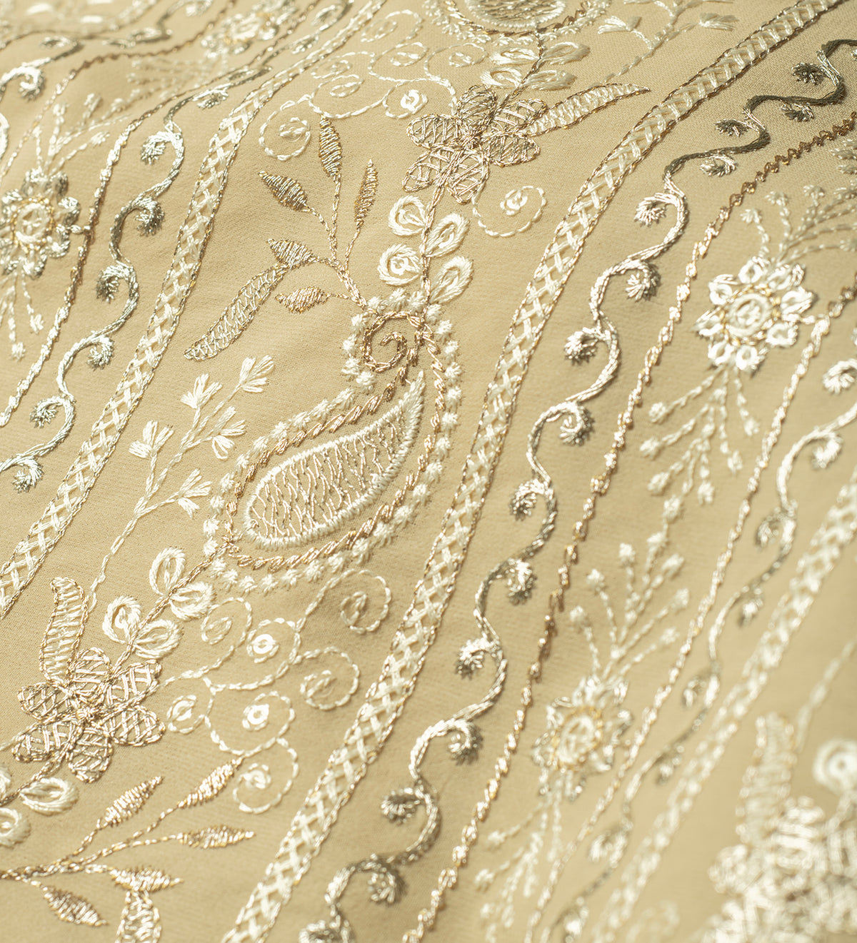 Champagne Royale (Unstitched Ethnic Fabric)
