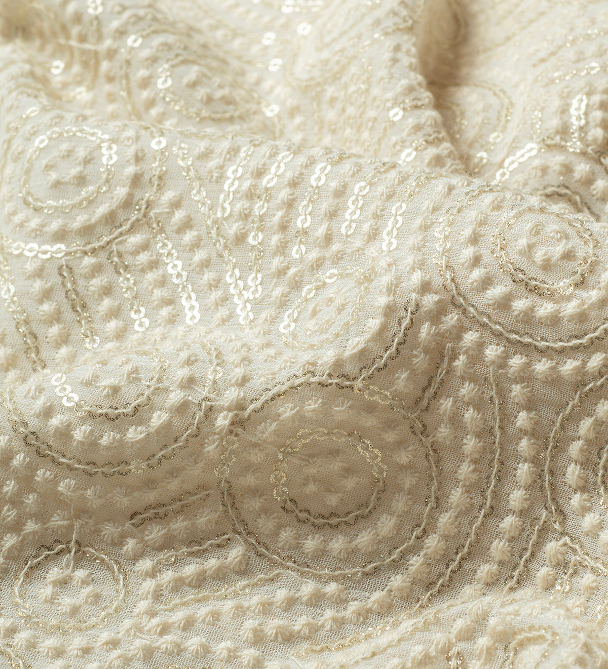 Écru Lumière (Unstitched Ethnic Fabric)