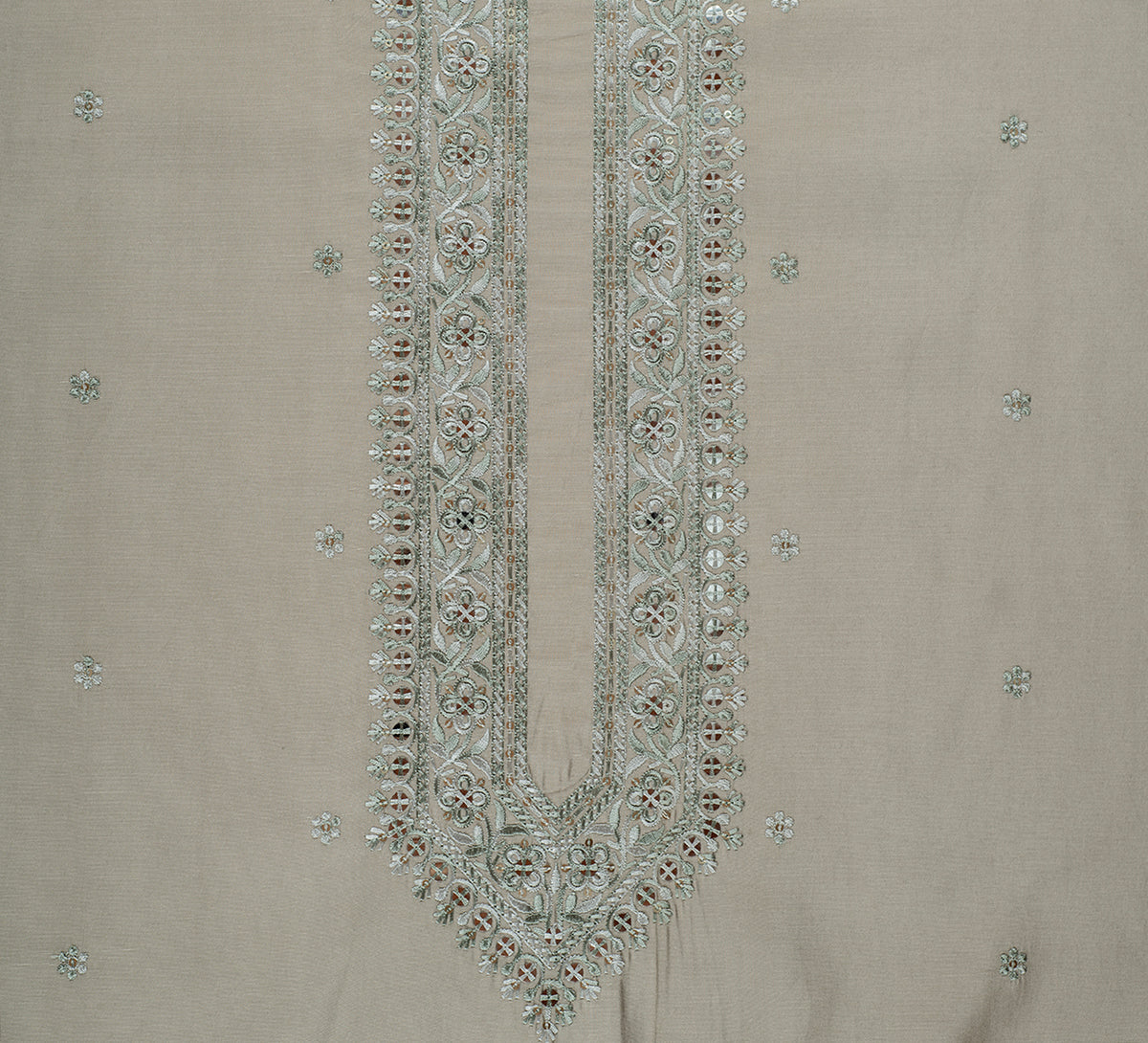 Champagne Zari by B-Posh (Unstitched Ethnic Fabric) (SET)