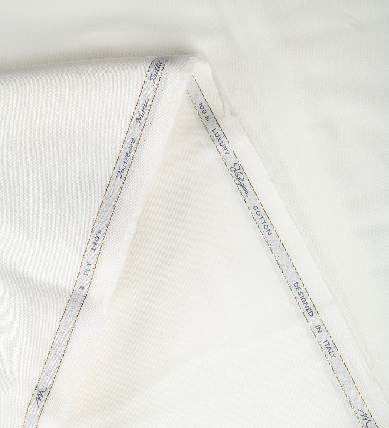 White 2/140's by Tessitura Monti (Unstitched Shirting Fabric)