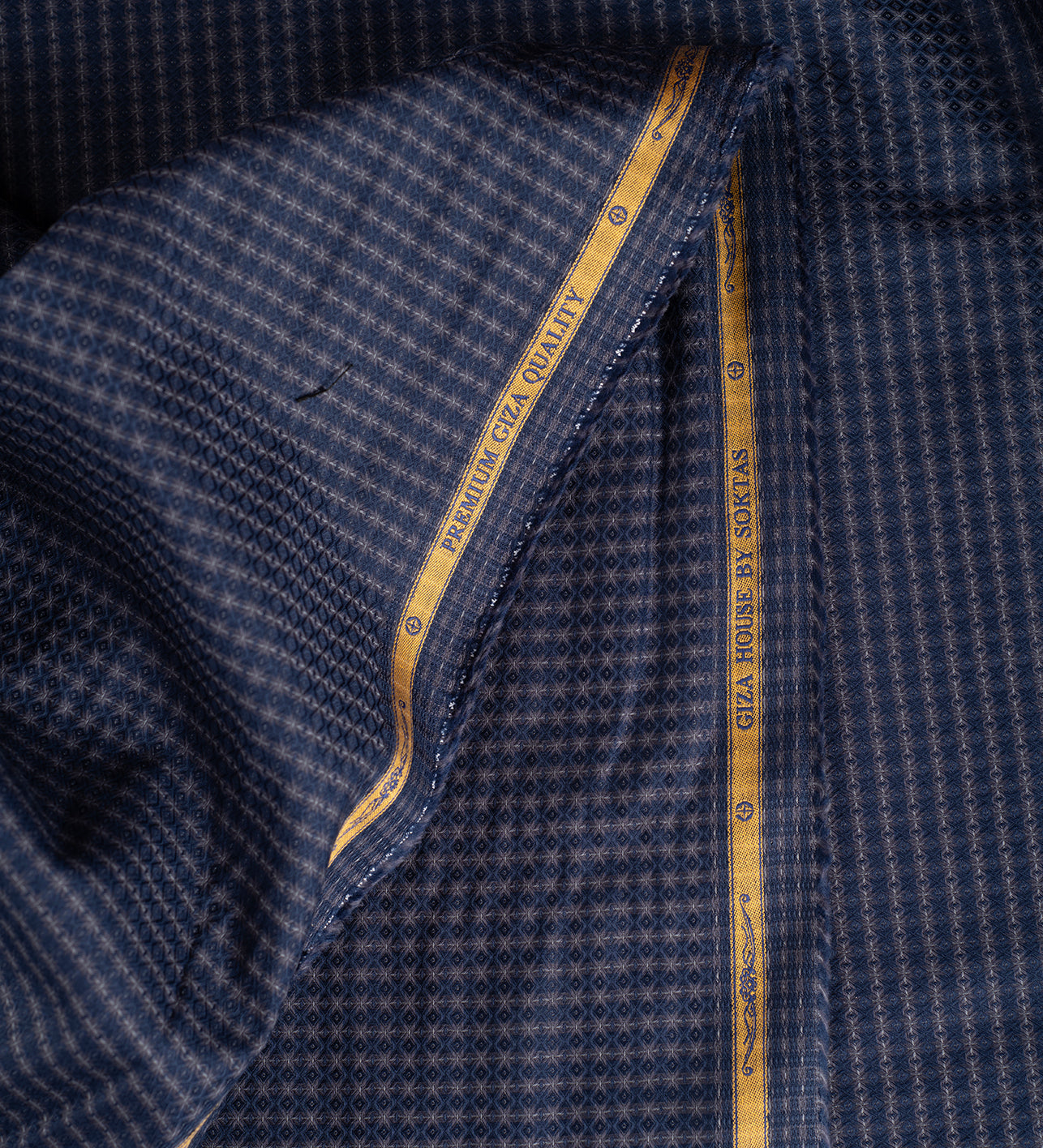 Astral Navy by Giza House By Soktas (Unstitched Shirting Fabric)