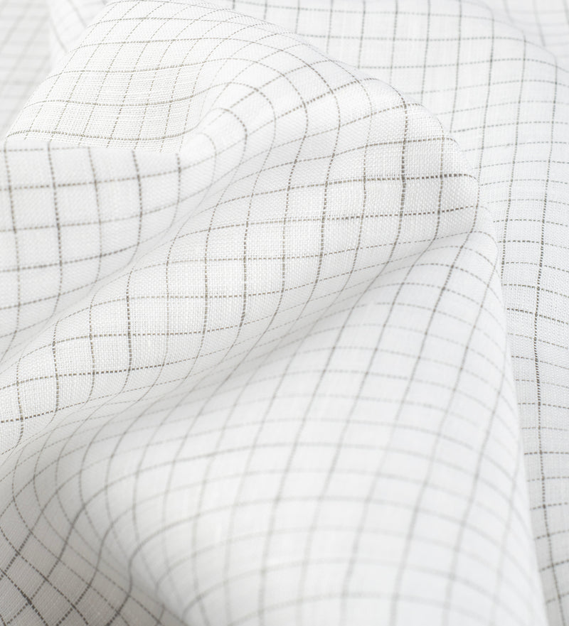 Monarch Grid linen fabric