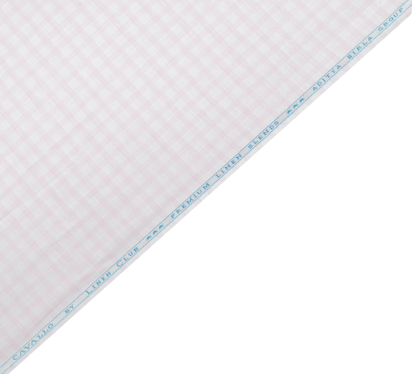 Pink Check by Linen Club (Unstitched Shirting and Kurta Fabric)