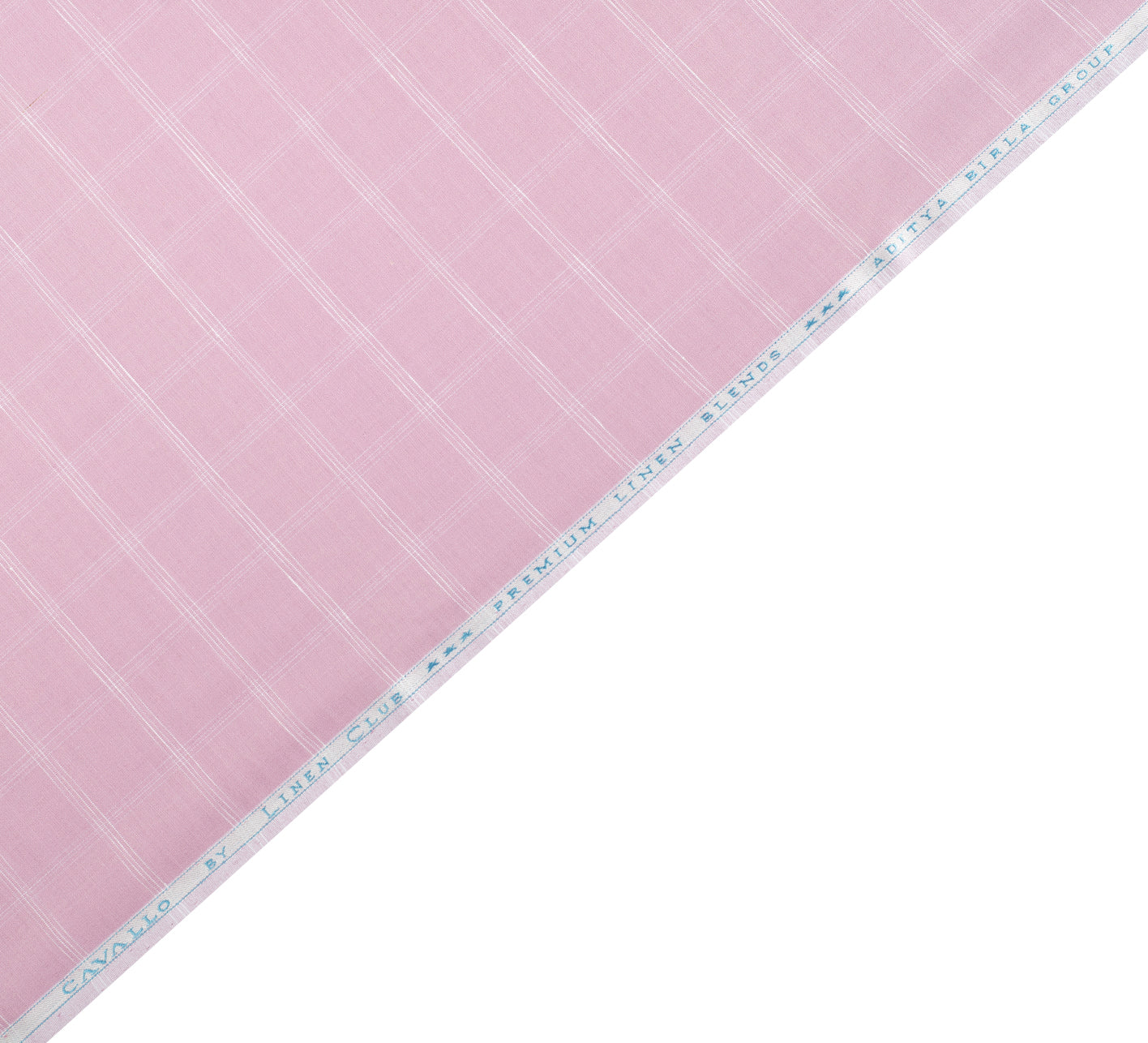Rose Windowpane by Linen Club (Unstitched Shirting and Kurta Fabric)