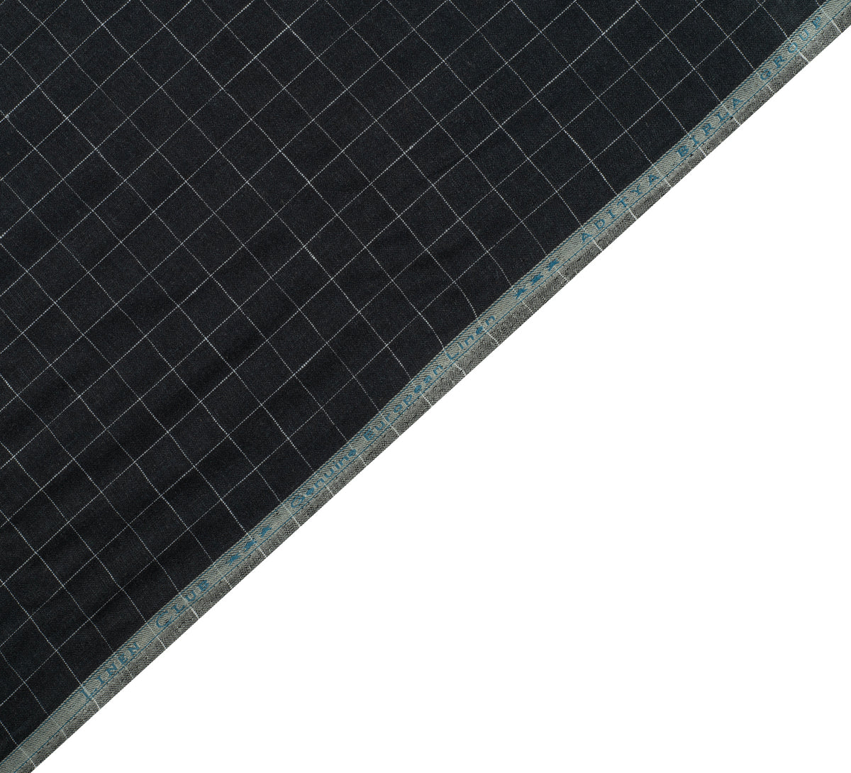 Blackhall Windowpane by Linen Club (Unstitched Shirting and Kurta Fabric)