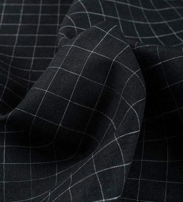 Blackhall Windowpane by Linen Club (Unstitched Shirting and Kurta Fabric)