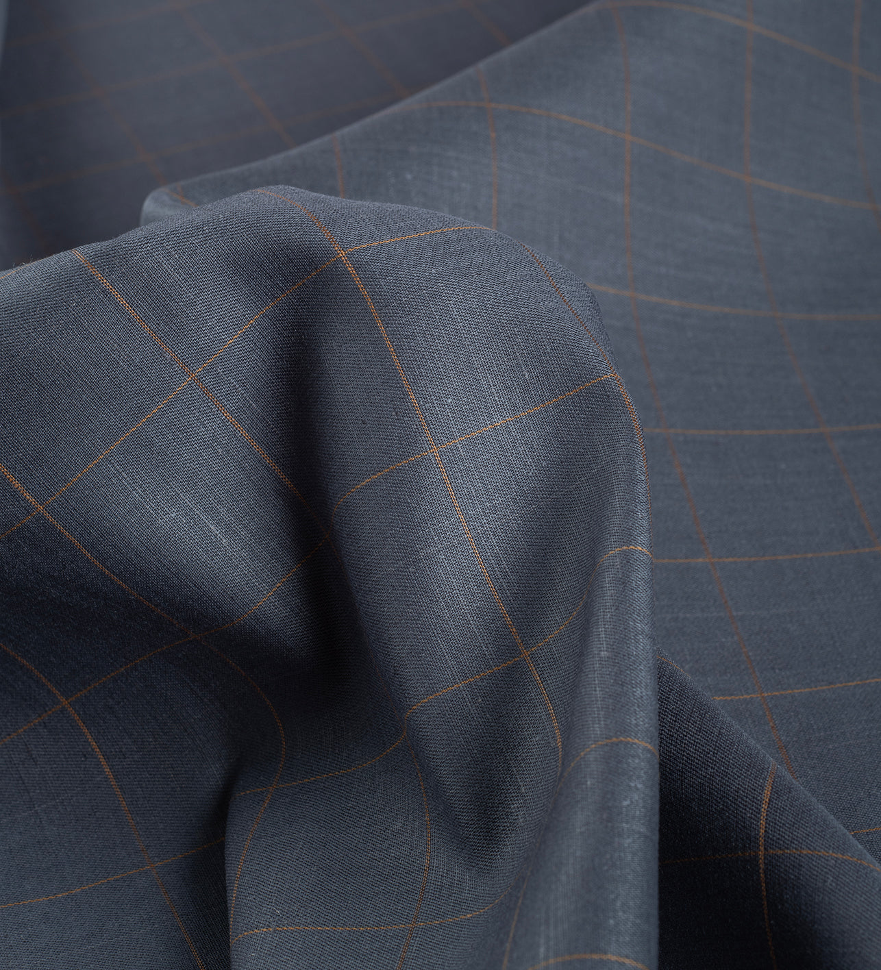 Slate Navy by Linen Club (Unstitched Shirting and Kurta Fabric)