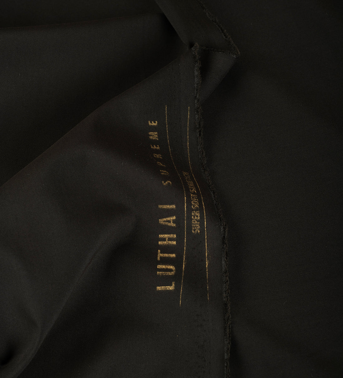 Obsidian Noir  by Luthai (Unstitched Shirting Fabric)