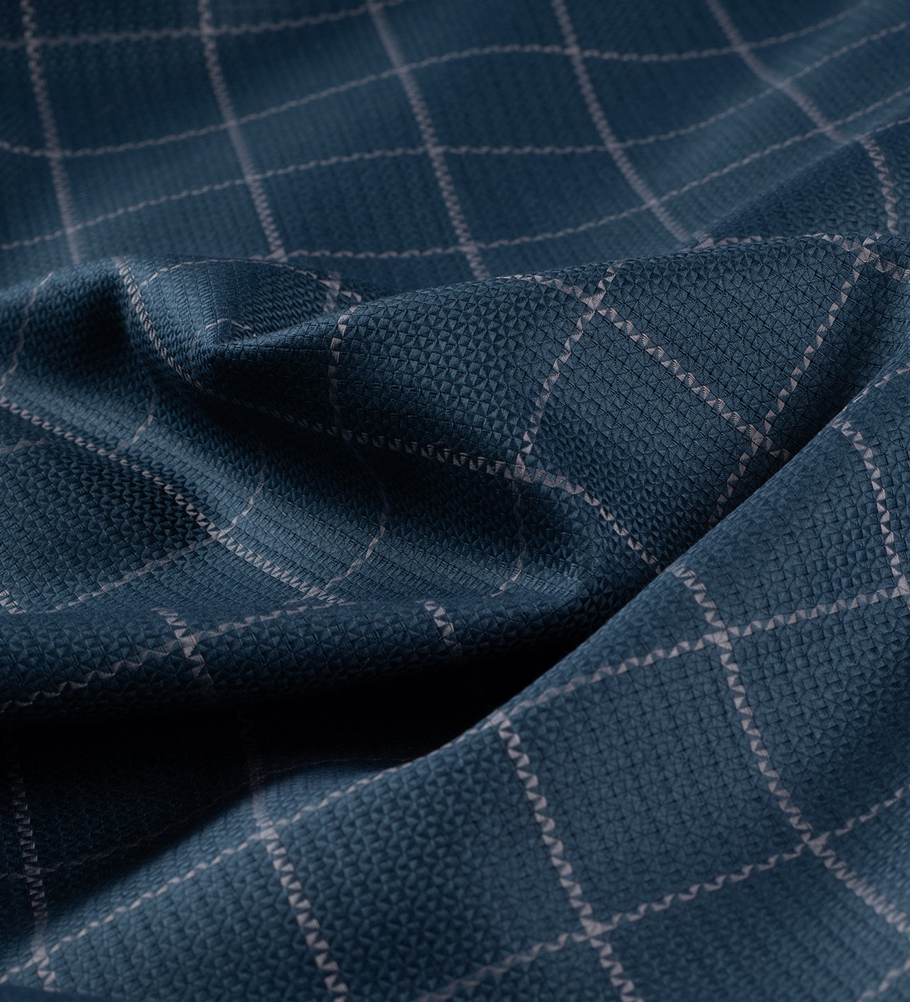 Midnight Windowpane by Tessitura Monti (Unstitched Shirting Fabric)