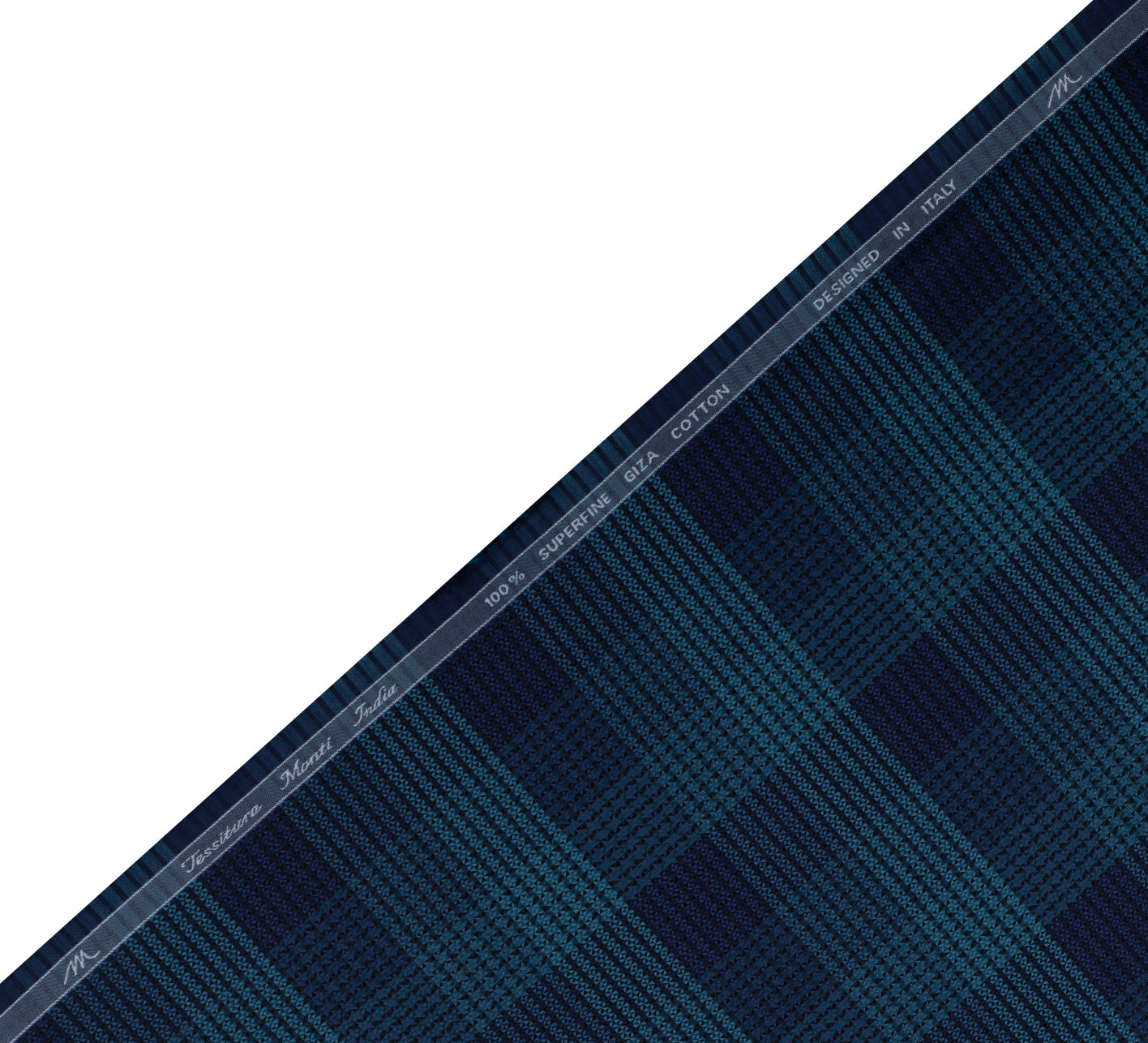 Monaco Blue by Tessitura Monti (Unstitched Shirting Fabric)