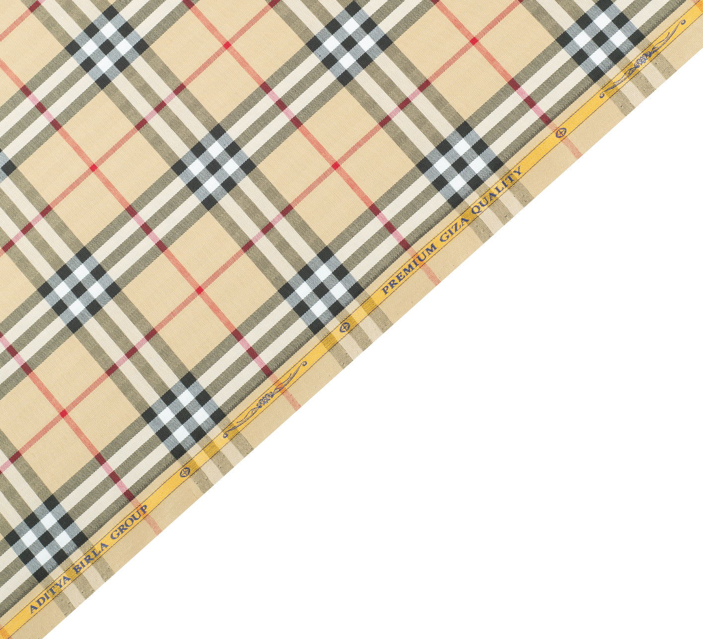 Heritage Sand Tartan by Giza House By Soktas (Unstitched Shirting Fabric)