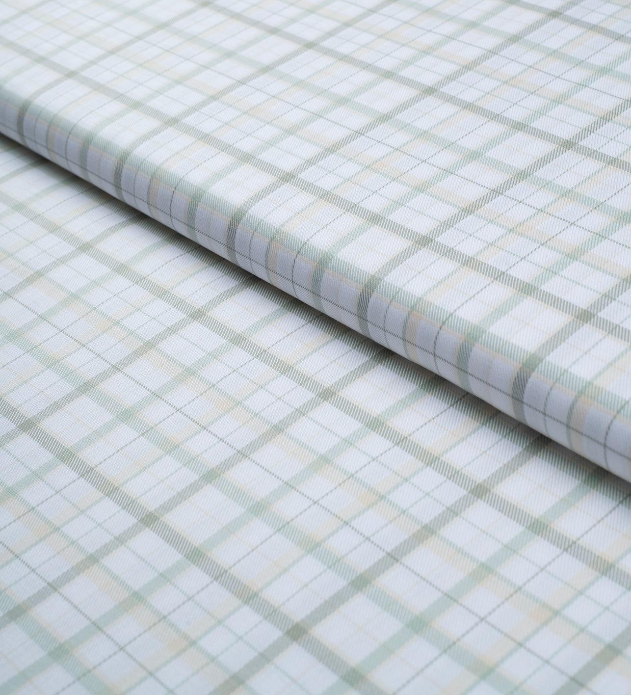 Pistachio Windowpane  by Tessitura Monti (Unstitched Shirting Fabric)